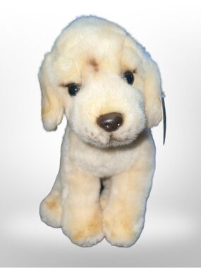 Geoffrey's Toy Box 10" Realistic Yellow Labrador stuffed  Plush Puppy Dog NWT